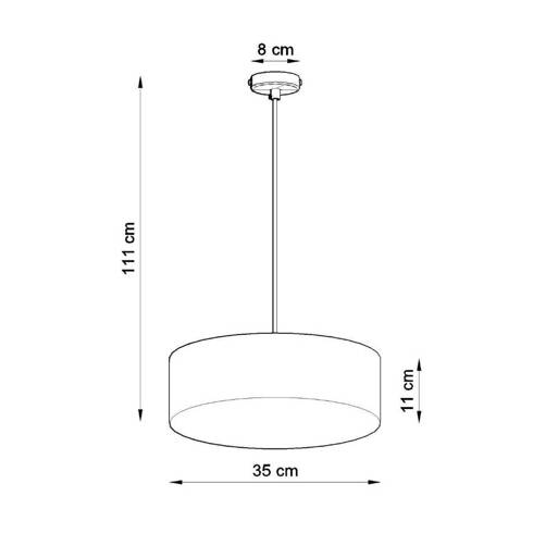 Lampa wisząca ARENA 35 szara