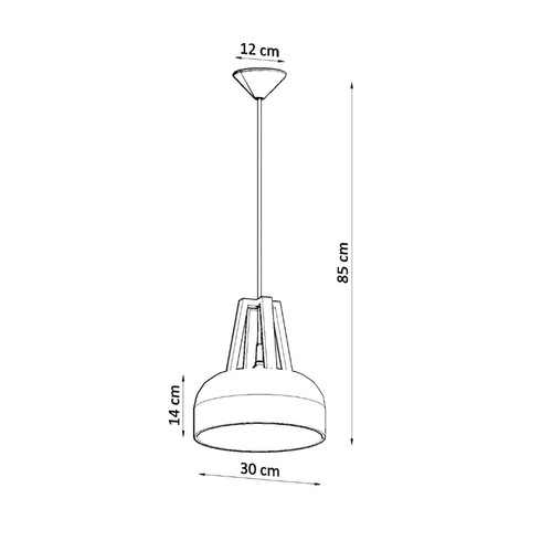 Lampa wisząca CASCO czarna/biała