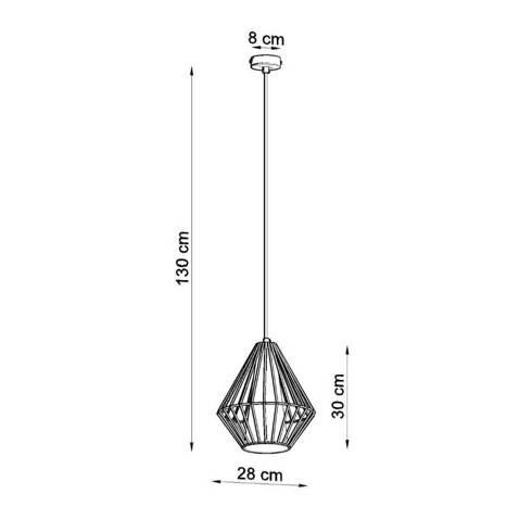 Lampa wisząca DEMI czarna