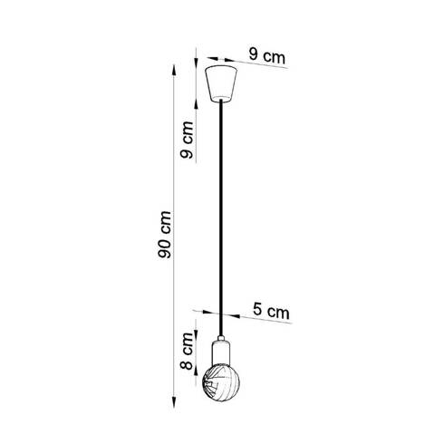 Lampa wisząca DIEGO 1 czarna