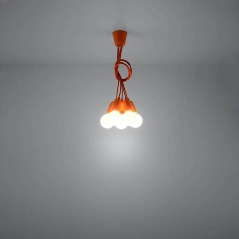 Lampa wisząca DIEGO 5 pomarańczowy