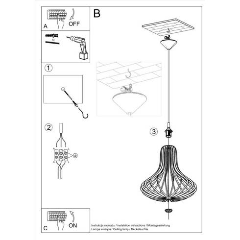 Lampa wisząca ELZA