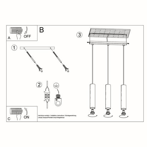 Lampa wisząca LINO 3L