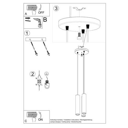 Lampa wisząca LINO 3P