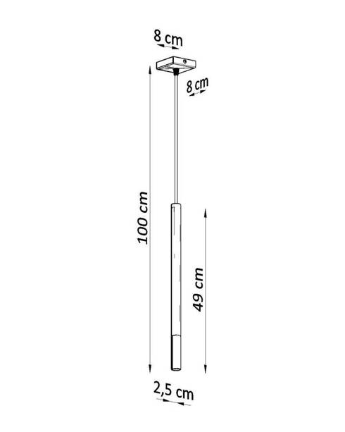 Lampa wisząca MOZAICA 1 czarny/chrom