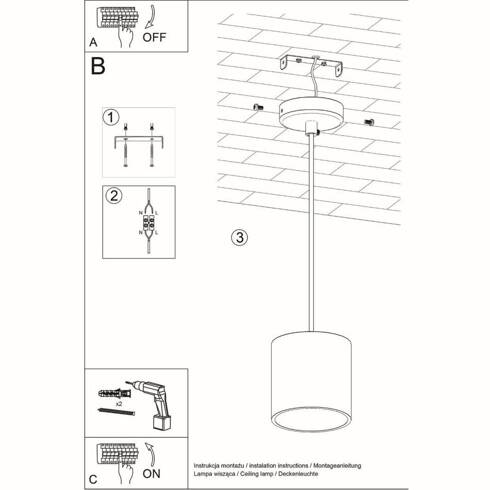 Lampa wisząca ORBIS 1 czarny