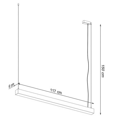 Lampa wisząca PINNE 117 biała 3000K