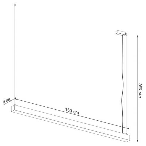 Lampa wisząca PINNE 150 czarna 4000K