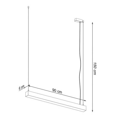 Lampa wisząca PINNE 90 czarna 4000K