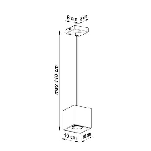 Lampa wisząca QUAD 1 biały