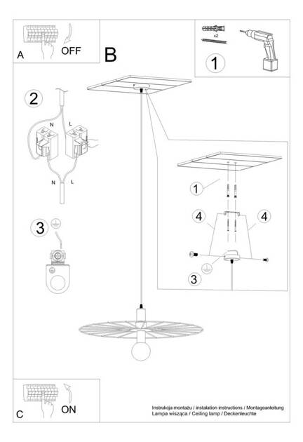 Lampa wisząca SIRKEL 60 czarny