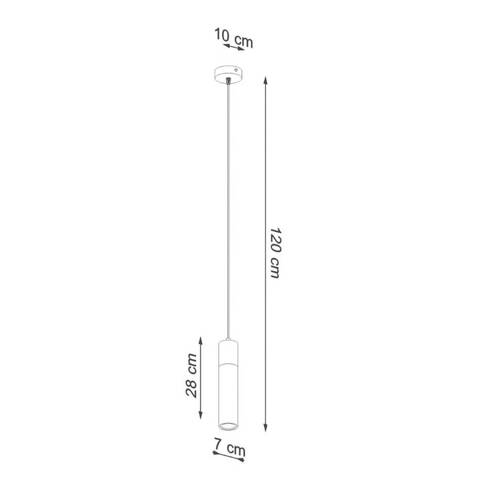 Lampa wisząca ZANE 1 szara