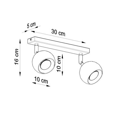 Plafon OCULARE 2 czarny