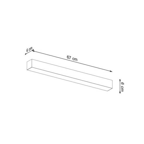 Plafon PINNE 67 szary 4000K