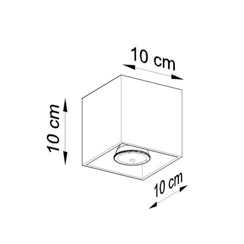 Plafon QUAD 1 antracyt