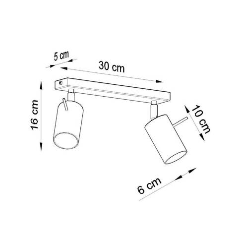 Plafon RING 2 szary