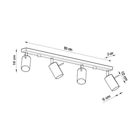 Plafon RING 4L chrom