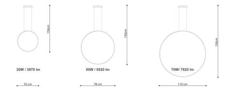 Plafon RIO 110 biały LED 4000K