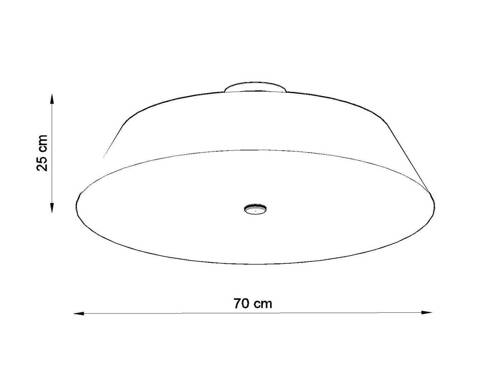 Plafon VEGA 70 biały