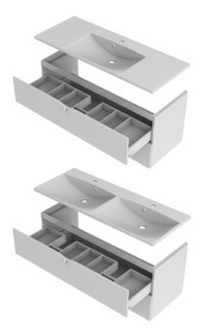 Szafka łazienkowa Oristo Siena OR45-SD1S-120-2 biały mat