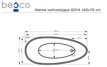 Wanna wolnostojąca Besco Goya 160 #WMD-160-G