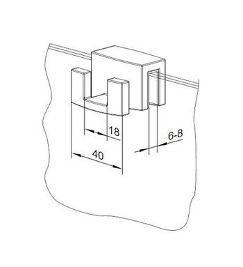 Wieszak do kabin prysznicowych Radaway WR-054 czarny