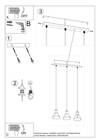 Lampa wisząca TAZILA 3 biała [ES111]