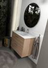 Szafka łazienkowa z umywalką Oristo Geo KI01-ZD2S-60-81 dąb urban jasny